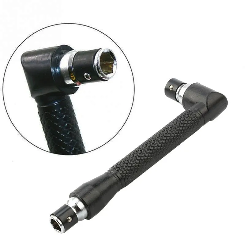 

L type 1/4 hexagon screwdriver bit 90 ° double-end handle black 6.35mm wrench tool