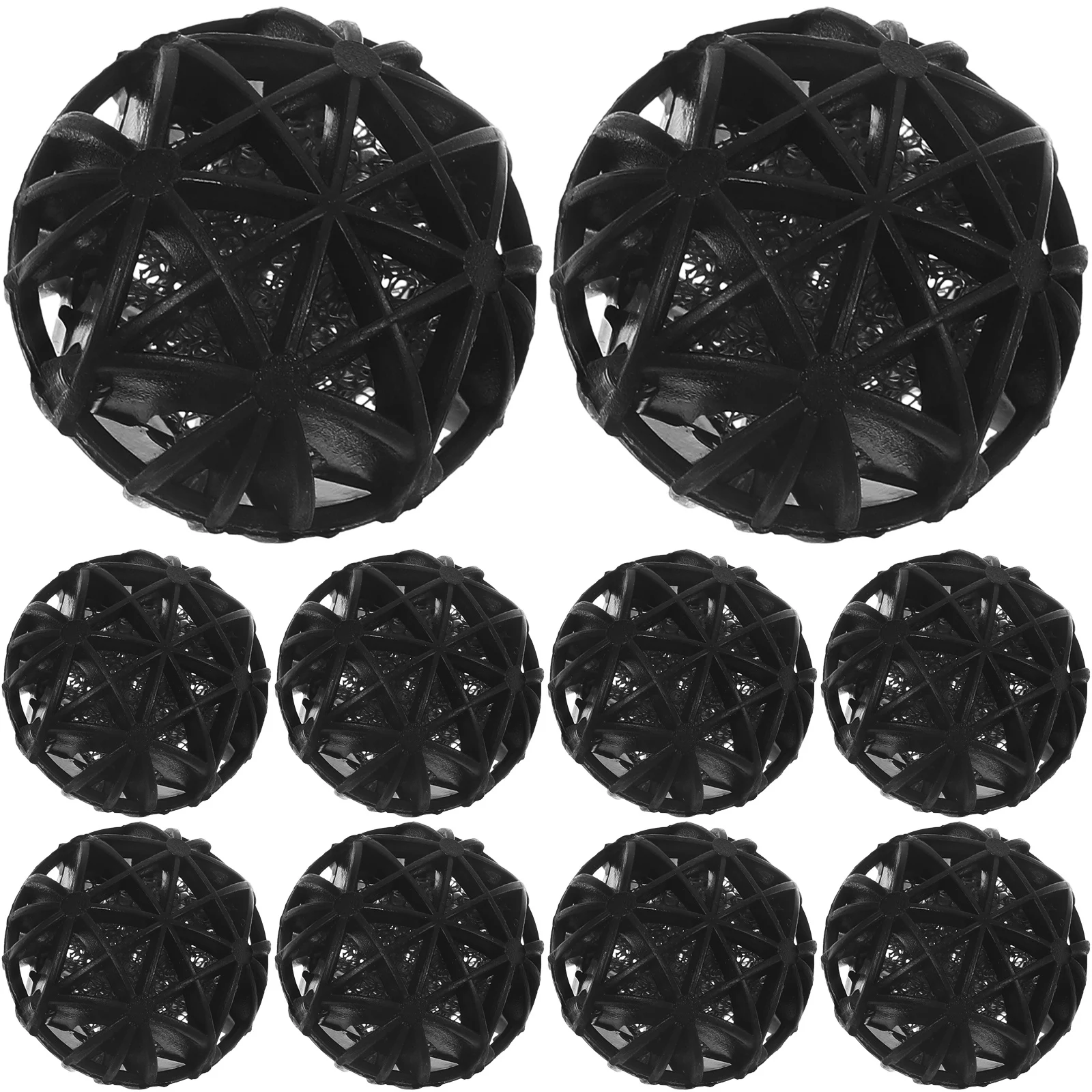 

200pcs Bio Balls 26Mm Black Aquarium Filter Media For Fish Tank Filtration Oxygenation Bio Balls Aquarium Filter Media