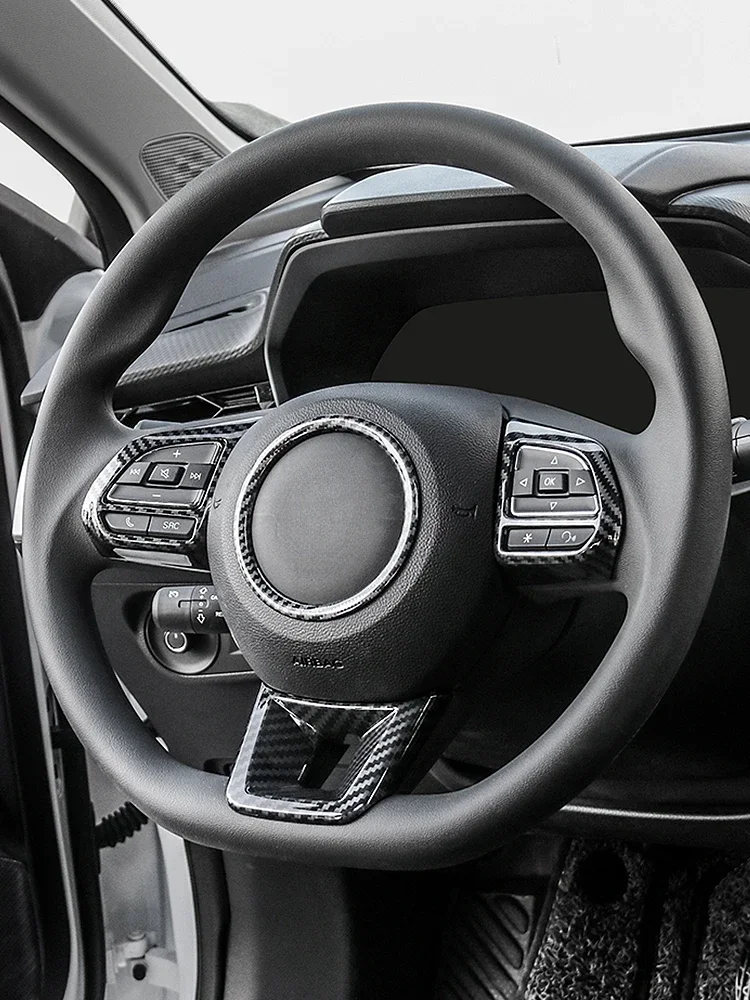 Modified steering wheels sequins button frames carbon fiber pattern interior decorative patches For 21 new MG5