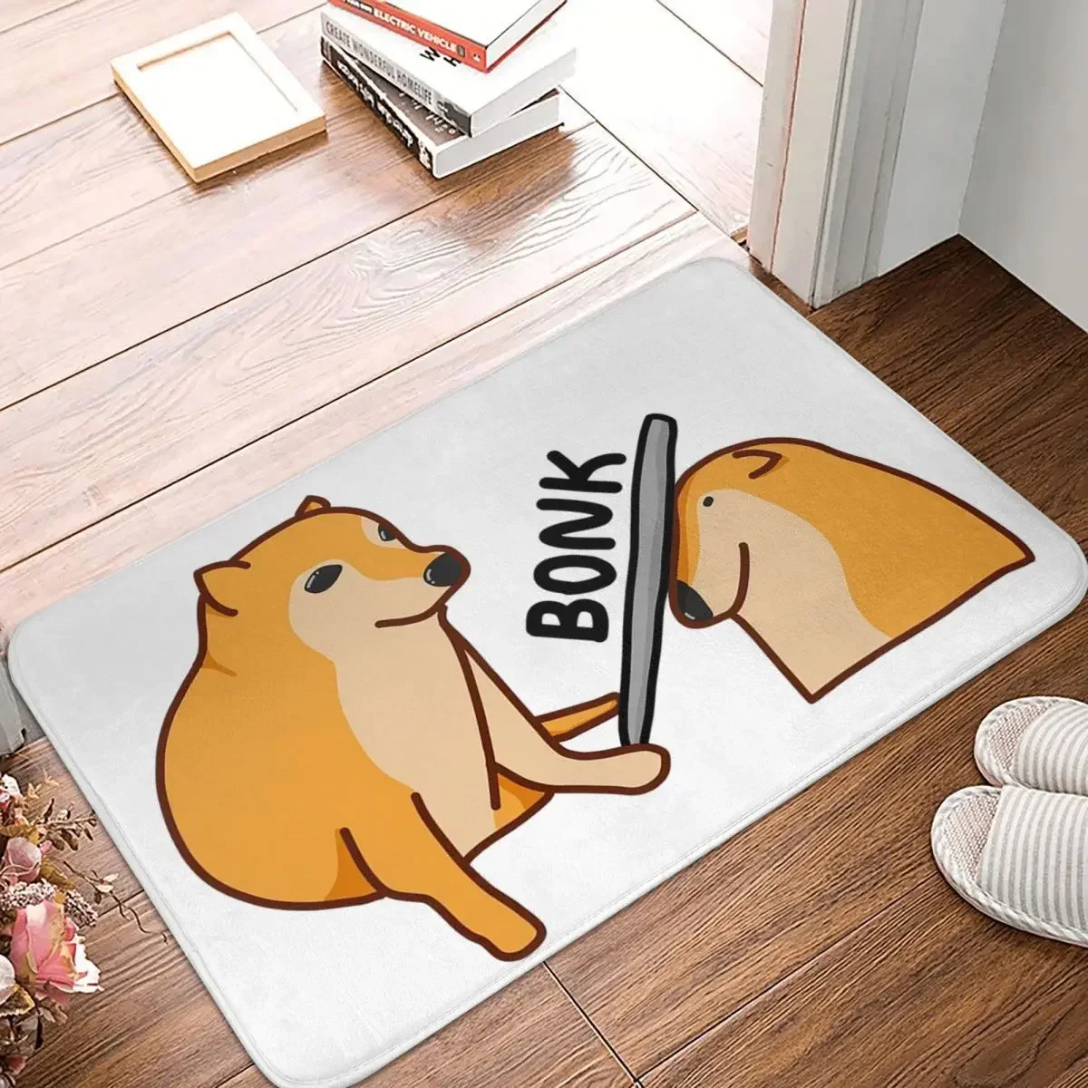 BONK Go To Horny Jail Meme Doormat Rug Carpet Mat Footpad Polyester Anti-slip Dust-Proo Entrance Kitchen Bedroom Balcony Toilet