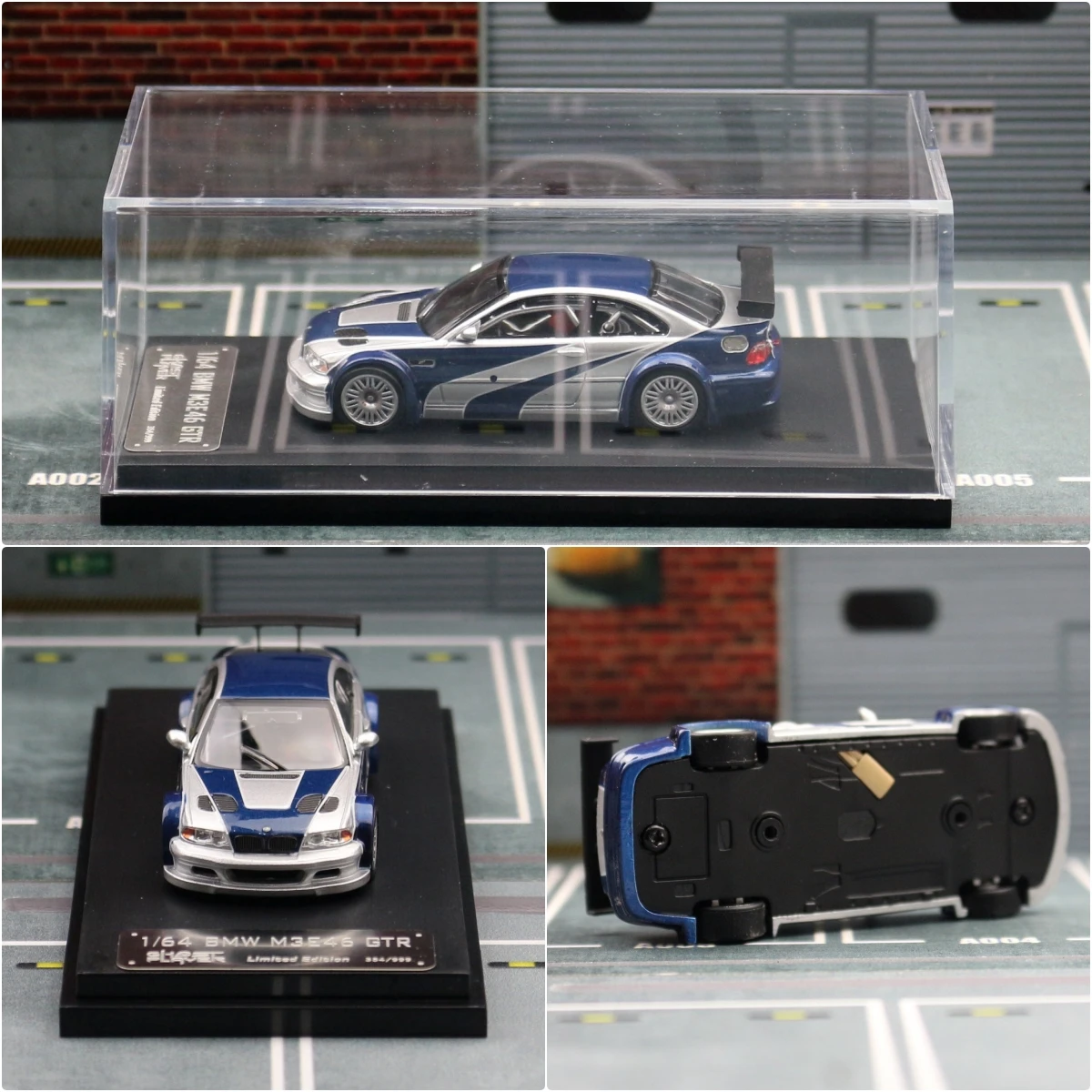 1/64 BMW M3 E46 GTR Toy Car Model Diecast Miniature Need For Speed Super Racing Rally Collection Gift For Boyfriend Boys 1:64