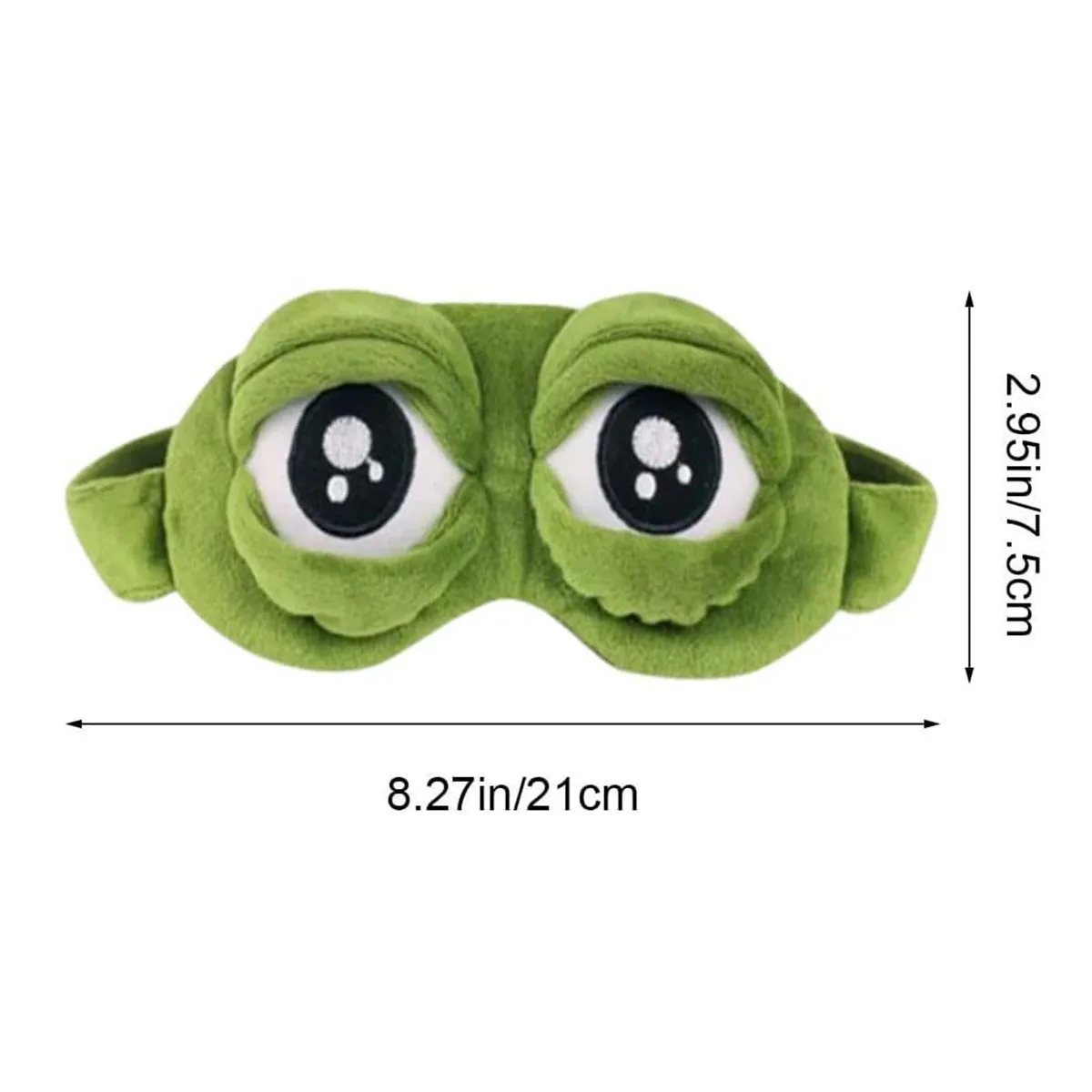 1pc Sad Green Frog Eye Mask, Cute cartoon frog midday shading eye mask