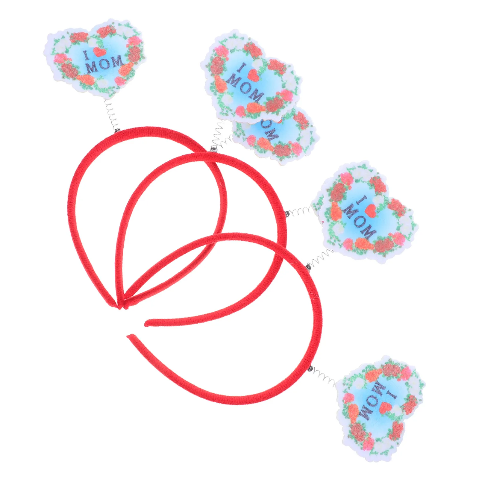 

Набор из 3 ободков для волос ко Дню матери: цветочные и в форме сердца, для вечеринок, фотосессий, празднования Дня матери