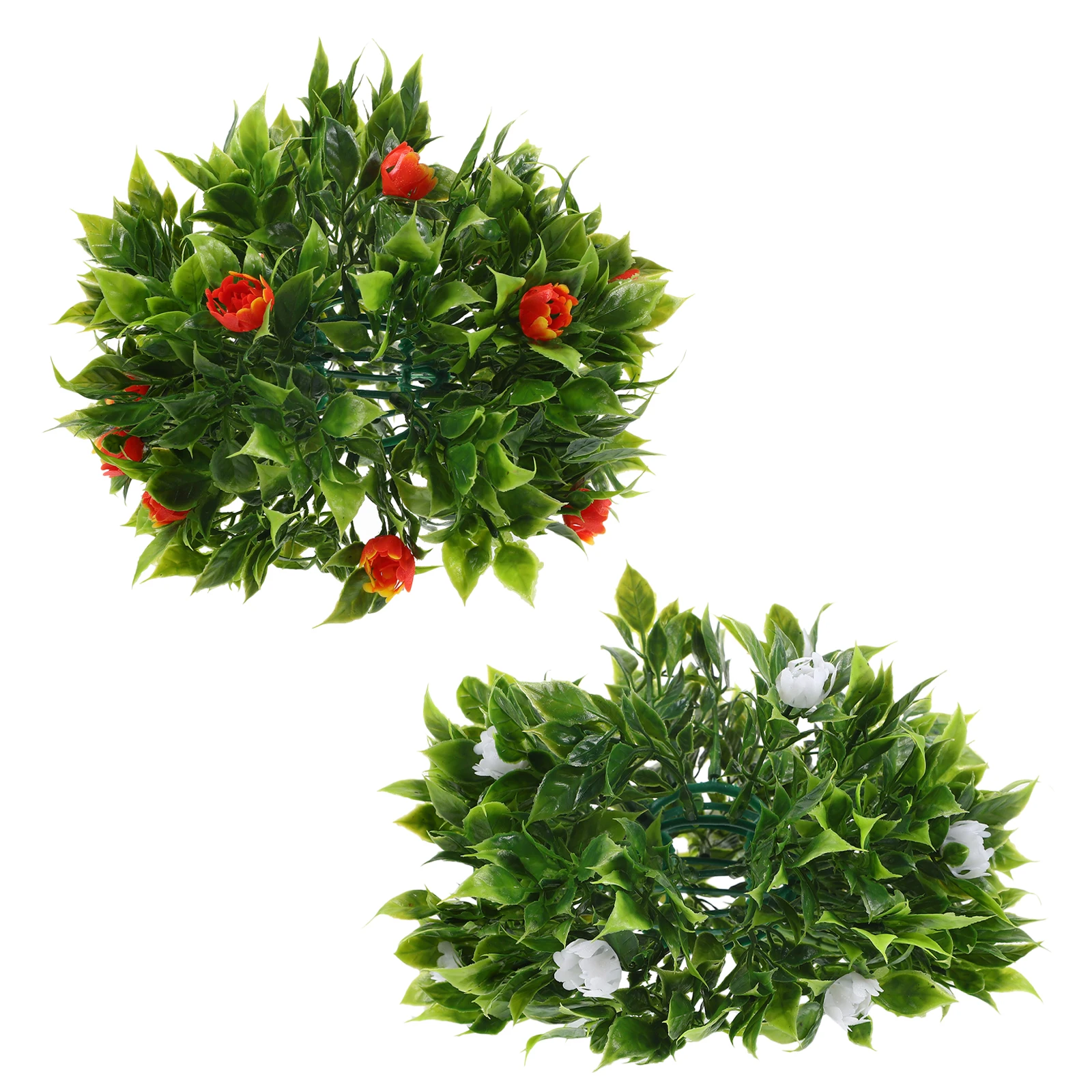 

2 Pcs Artificial Grass Plant Balls 20cm Diameter Decorative Hanging Topiary Balls for Garden Ceiling Wall Faux