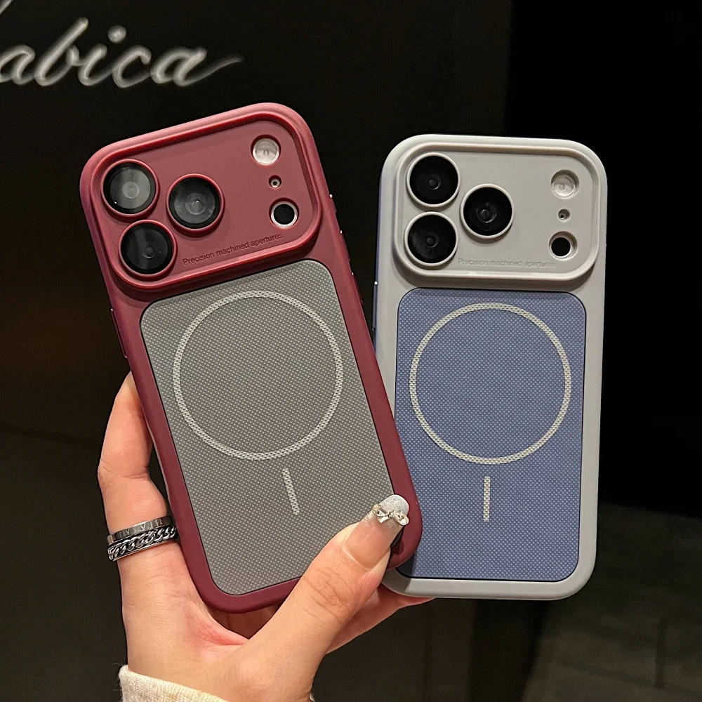 Étui de chargement MagSafe pour iPhone 18 17 16 15 14 13 12 Pro Max Plus, coque antichoc avec protection caméra et couleurs contrastées