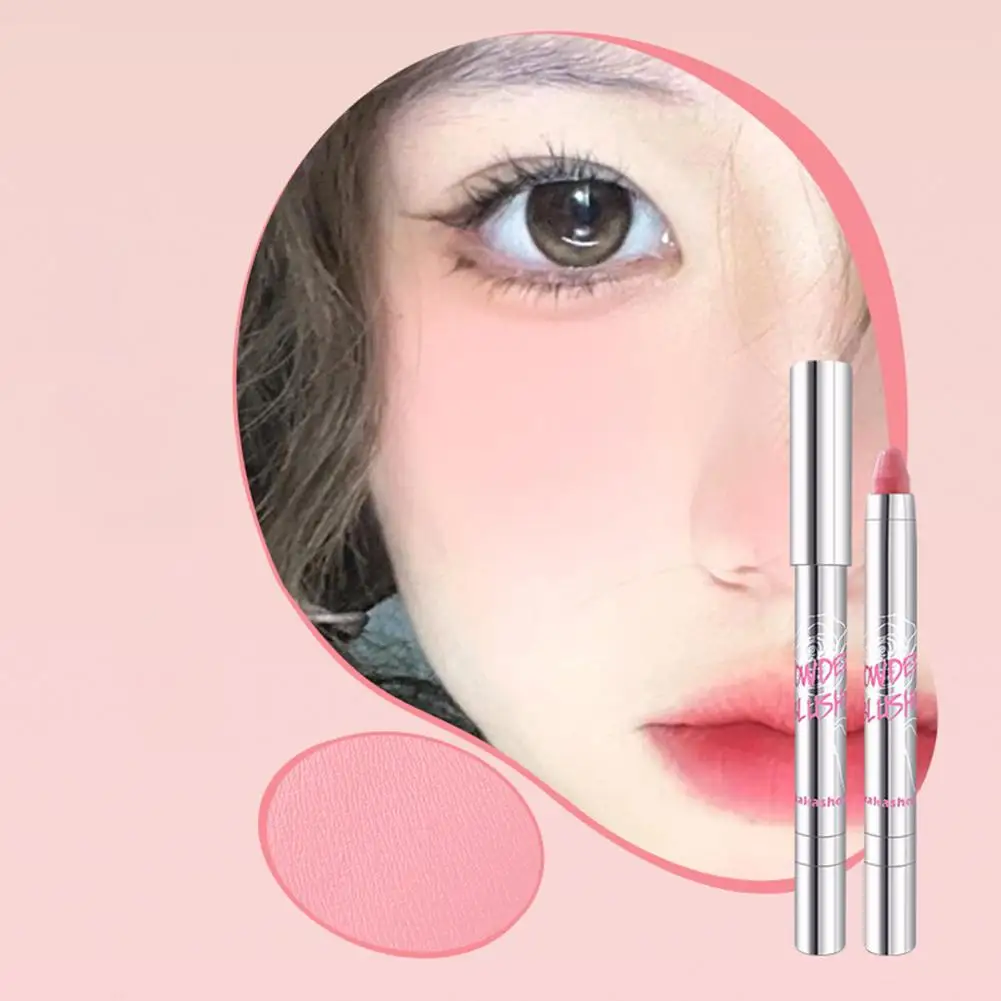 Blush Eyeshadow Pencil Cheek Eyes Base Contour Tint Blush Peach Korea Sweet Girl Stick Rouge Makeup Pen Face Pink Cosmetic K2K8