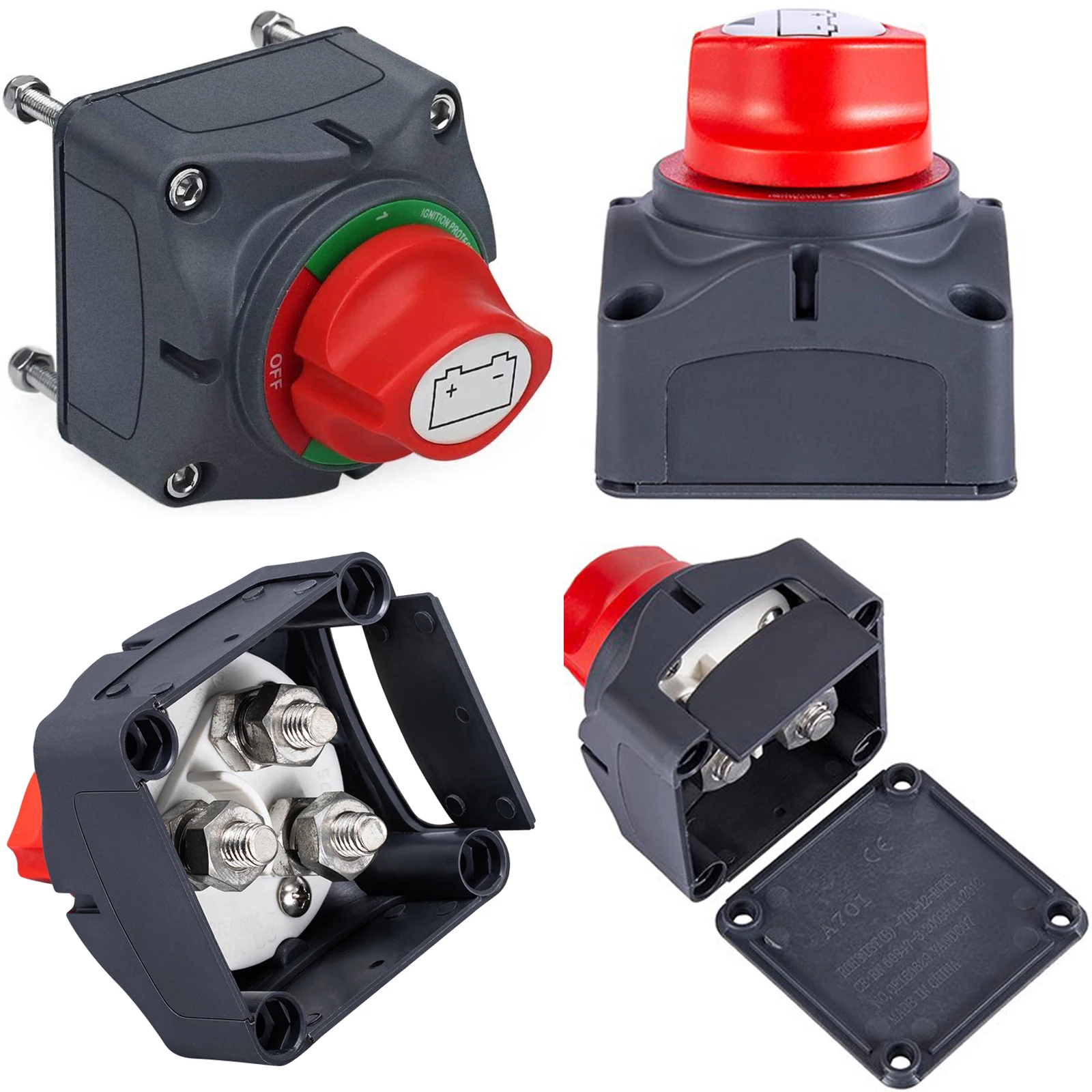 Auto-Batterie-Trennschalter, 12 V, 24 V, Marine, 200 A, 300 A, Dual-Batterie-Massenschalter, 2 und 3 Positionen, Absperrschalter, Auto, Boot – Detail 7