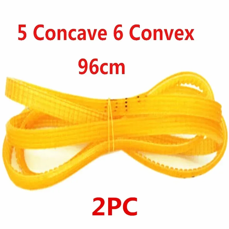 2pcs Wheel Balance Machine Part Transmission PU Belt Part 5 Concave 6 Convex 96cm Tyre Repair Tools