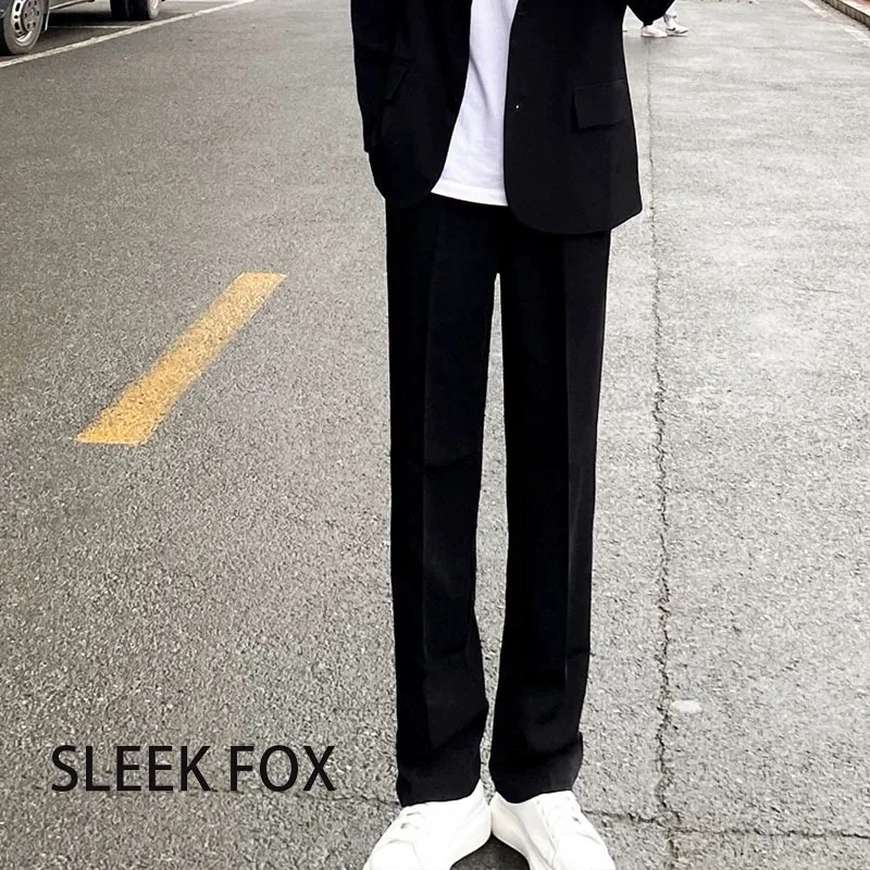New Arrival Men's White Drapey West Pants Autumn Business Casual Trousers Lightweight Luxury Straight Leg Pants for Commuting
