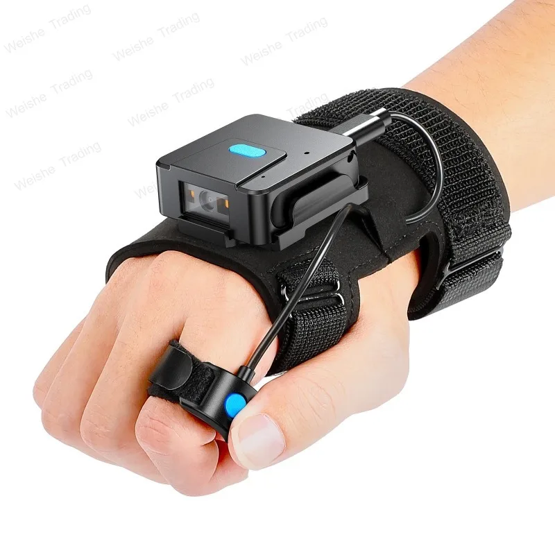 

Bluetooth Barcode Scanner Left&Right Hand Glove Wearable Scanner Patable 1D QR Finger Bar Code Reader Wireless Device