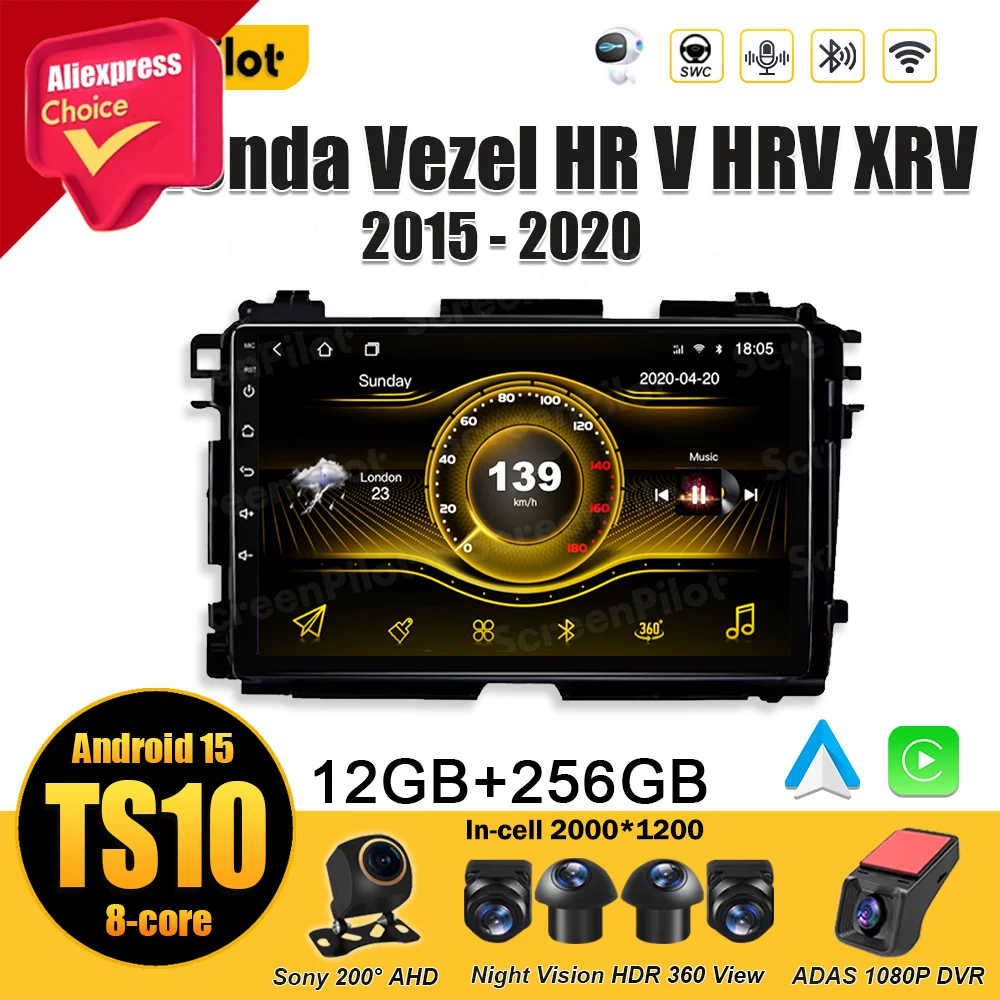 

Android 15 For Honda Vezel HR V HRV XRV 2015 2016 2017 2018 2019 2020 Android Auto Wireless Android Auto Bluetooth Car Radio