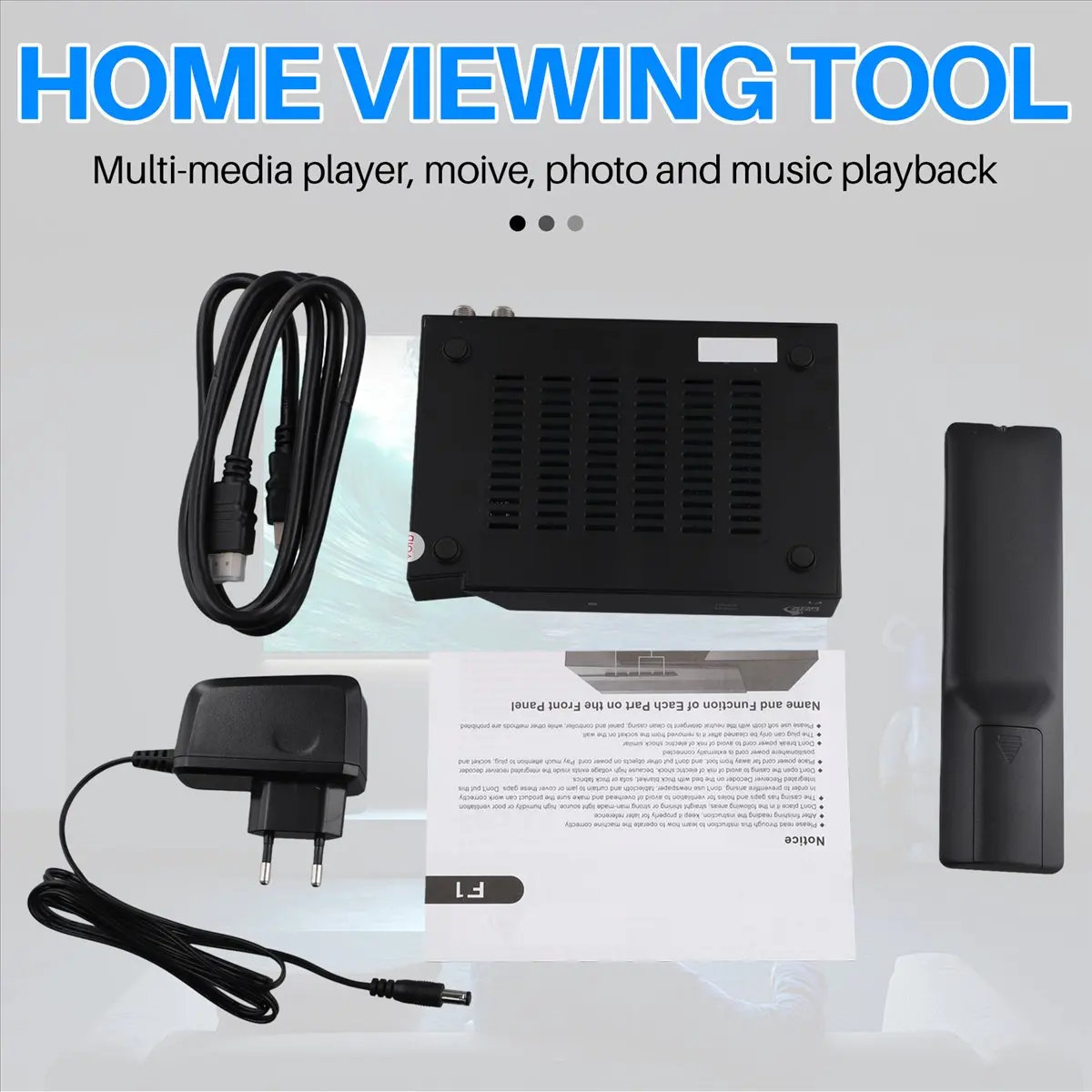 

Приставка-ресивер A23G HEVC DVB-S2, портативный, практичный, H.265, CAS, спутниковый ресивер, EU Plug