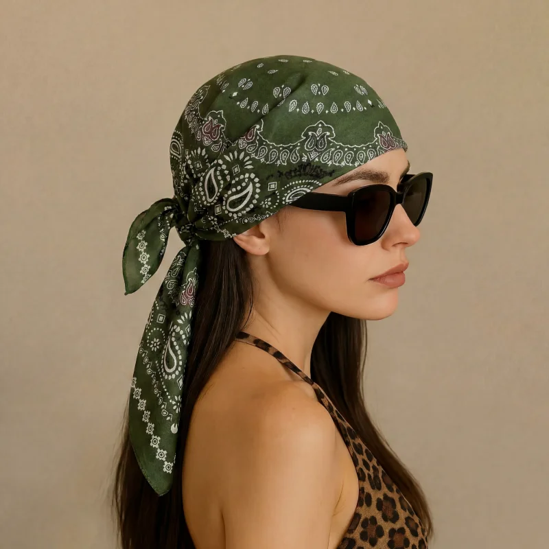

Women's Silk Scarf Print Turban Luxury Hijab Headband Headscarf Handkerchief Neckerchief Bandana Shawl Square Fashion Wraps
