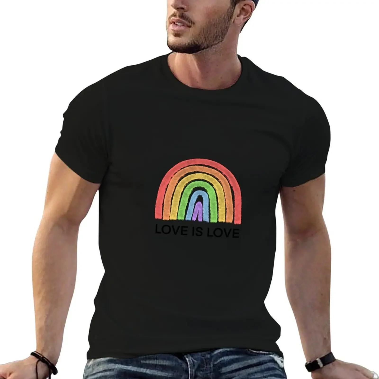 

Rainbow Love is Love T-Shirt boys animal print fashion shirts custom t-shirts compression shirt men