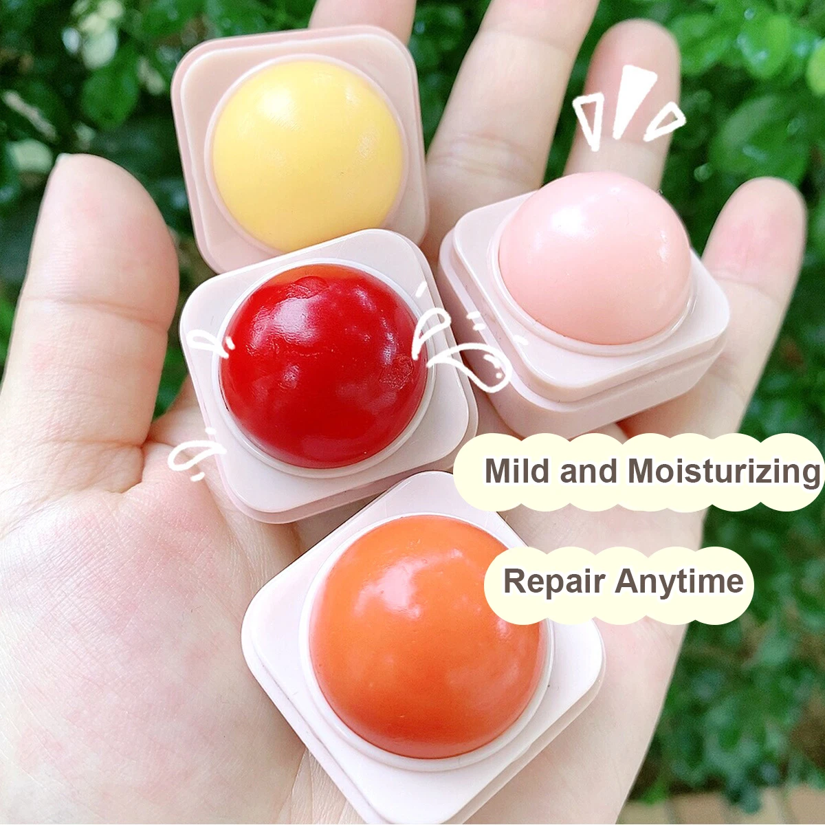 بودينغ صغير تغيير درجة الحرارة بلسم الشفاه دائم مغذي أحمر الشفاه الخوخ العناية بالشفاه أحمر الشفاه قاعدة شفافة إصلاح ملمع الشفاه