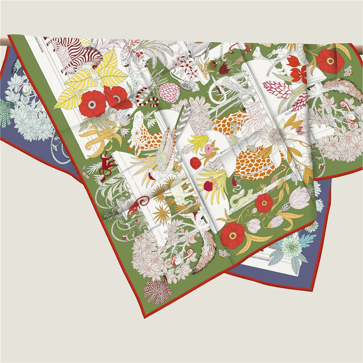 Dubbelzijdig Print Vrouwen Zijden Sjaal 90 Cm Vrouwen Handgerolde Twill Sjaals Tassen Tas Riem Accessoires Dame Kerstcadeau