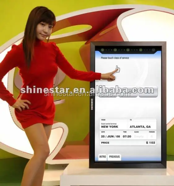 24 Inch Digital Interactive Ads Totem Touch Screen Player Android Kiosk