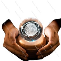 Crystal Ball Rotating Music Box Night Light,Desktop Decorative Lamp,Creative Romantic Ornament Gift for Bedroom Ambience