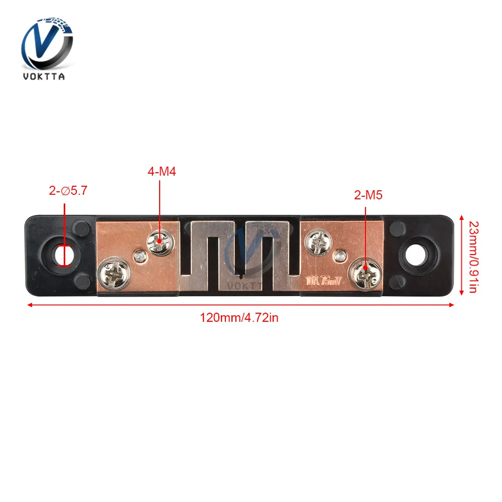 External Shunt 10A 20A 30A 50A 75mV Ammeter Shunt Resistor Shunt for DC Digital Voltmeter Ammeter Wattmeter Voltage Shunt