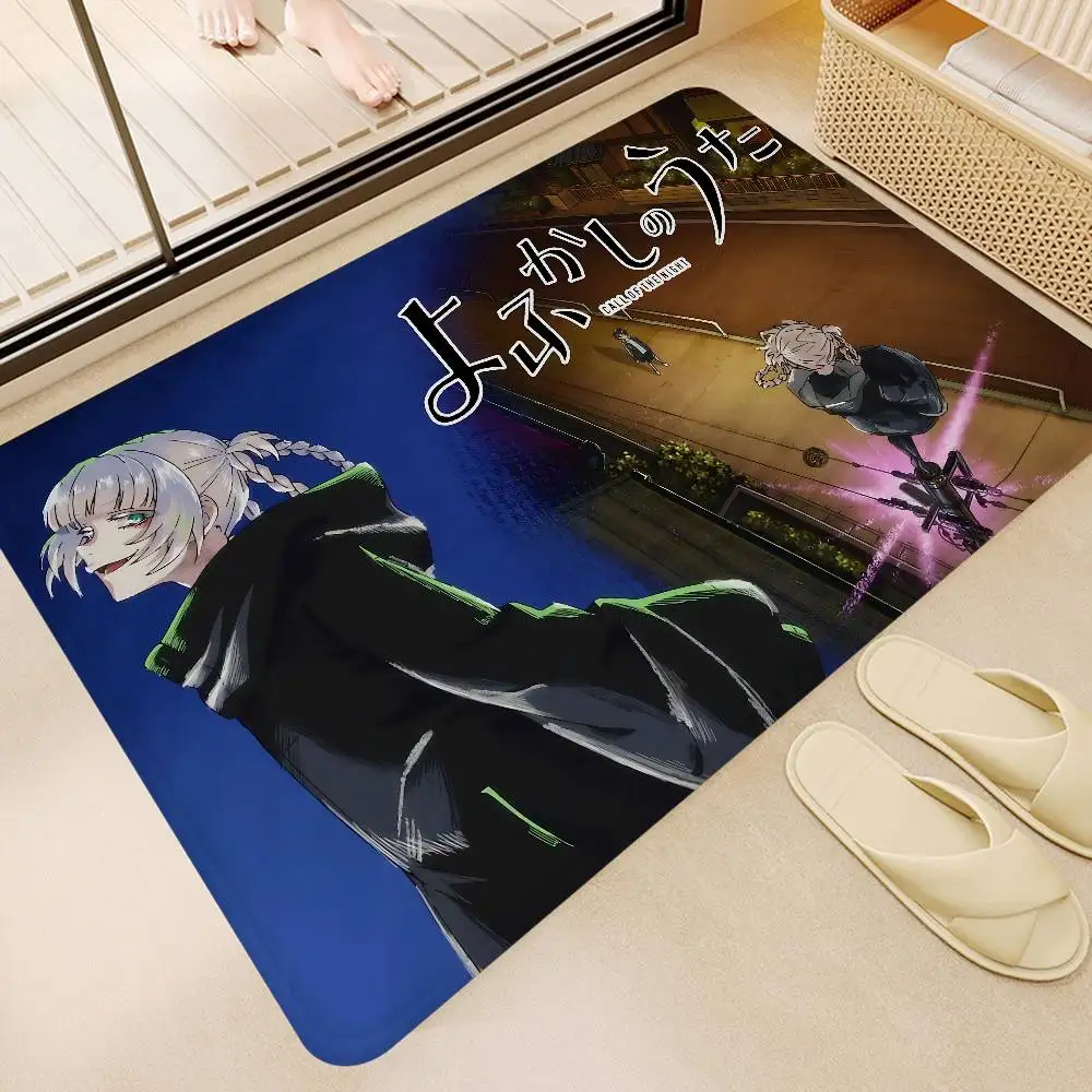 Call of The Night Nanakusa Nazuna Anime Bathroom Mat Anti-slip Absorb Water Long Strip Cushion Bedroon Mat Welcome Doormat