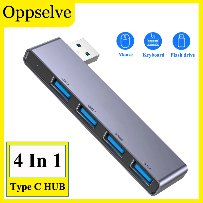 

4 In 1 USB HUB Dock Station Fast Data Transfer USB 2.0 Adapter For Mouse Keyboard Hard Drive Flash Drive USB 3.0 Port Extender