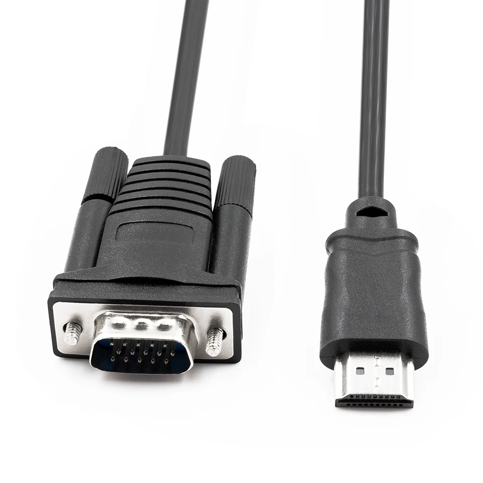 1.5M HDMI-compatible To VGA Cable Male To Male With Chip 6 Feet Cable For Computer/Desktop/Laptop/PC/Monitor computer components