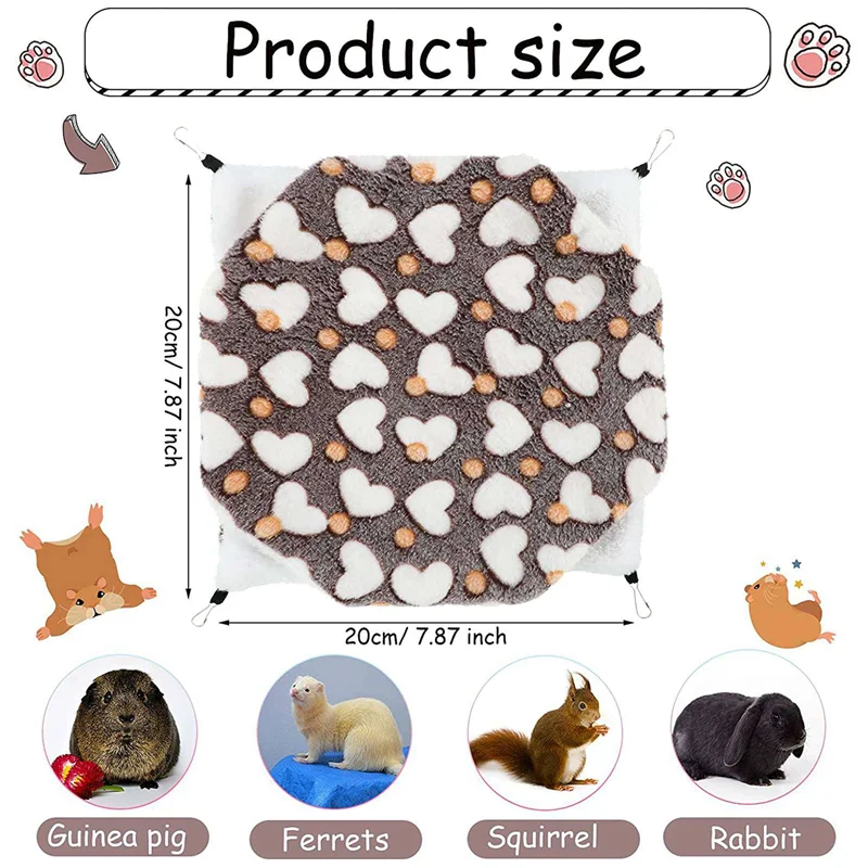 ABGR-4개입 기니피그 쥐 해먹 기니피그 햄스터 페럿 걸이식 해먹 침대 소동물 친칠라용