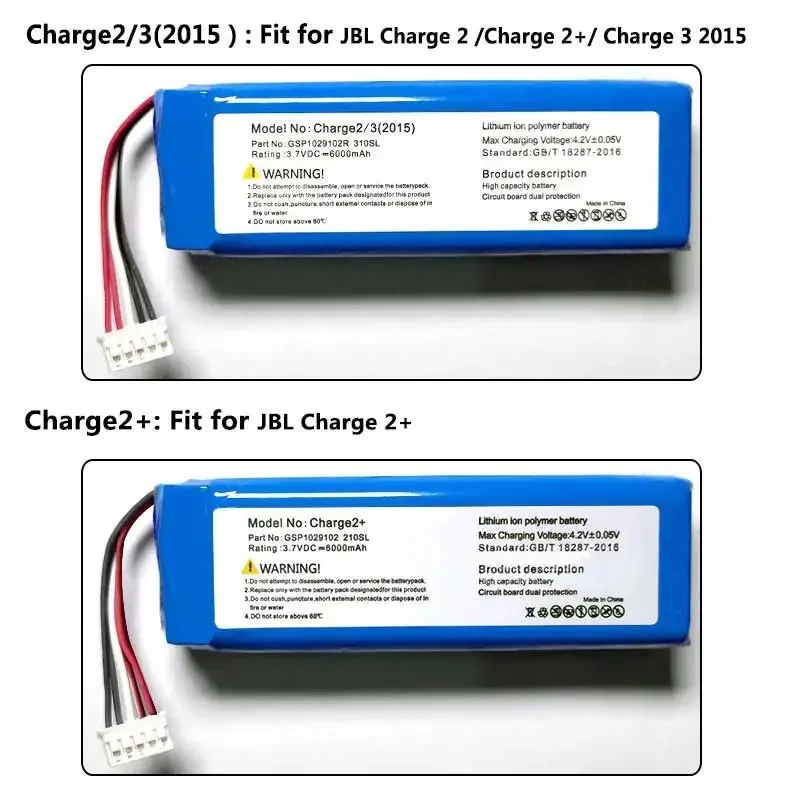 2023 Origina Battery for JBL Charge Flip Pulse Xtreme 1 2 3 4 5 for Harman Kardon Go Play Onyx Mini Speaker Bateria