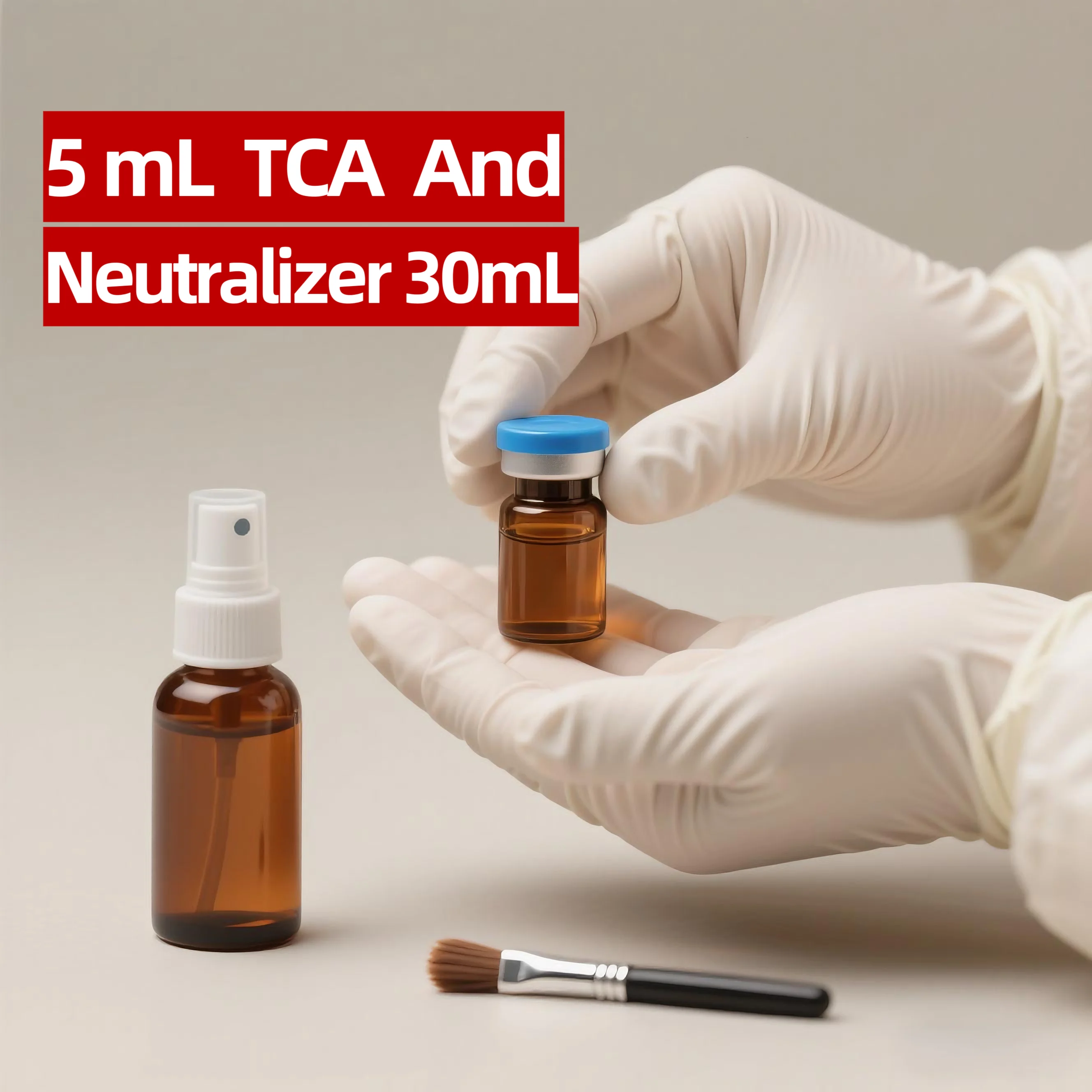 TCA 5mL & Neutralizer 30ml Present a brush 20 30 35 40 50 60 70 cross