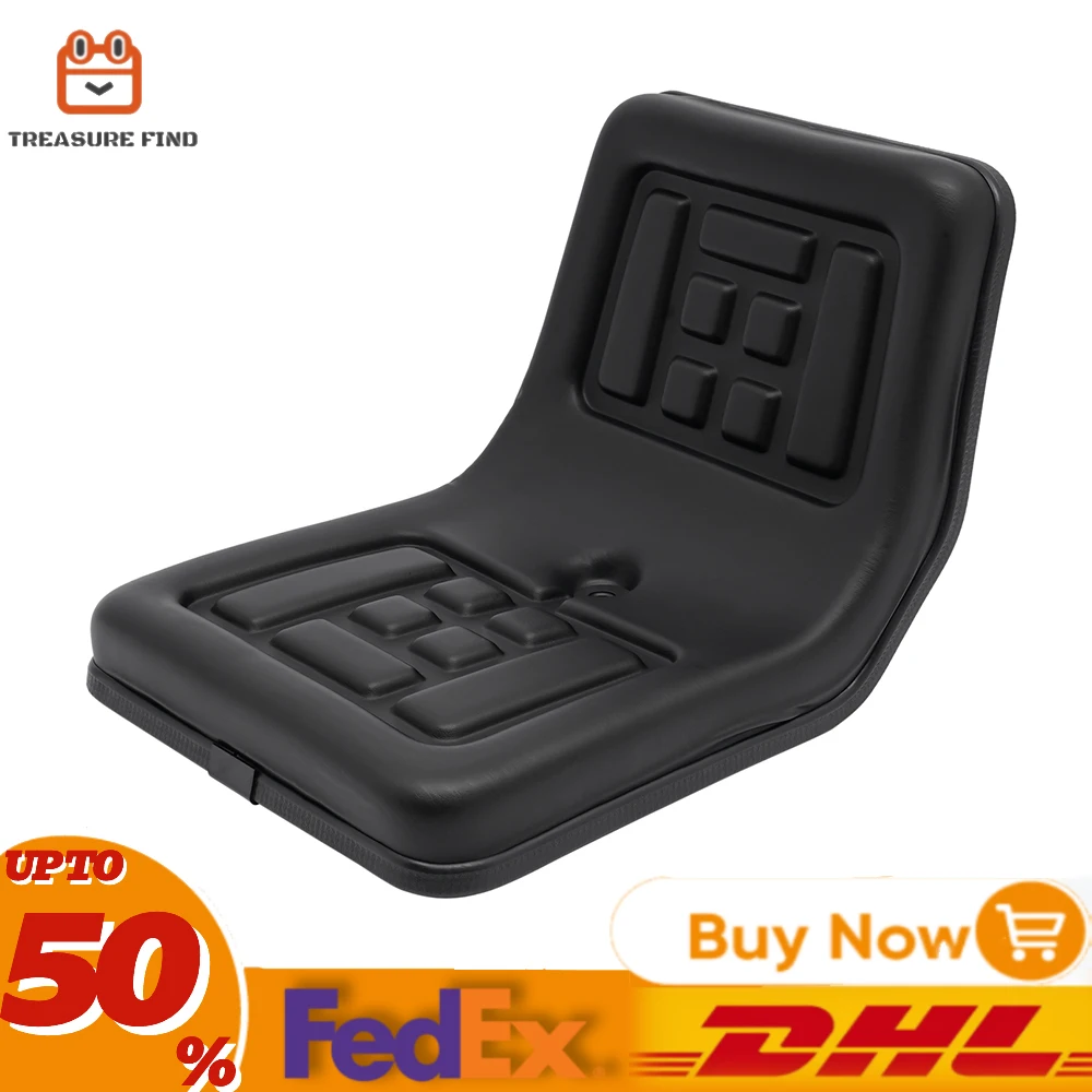 Universal Tractor Seat Waterproof PU Material Seat with Sliding Rails Adjustable Seat Excavator Dumper Forklift Mower Seat