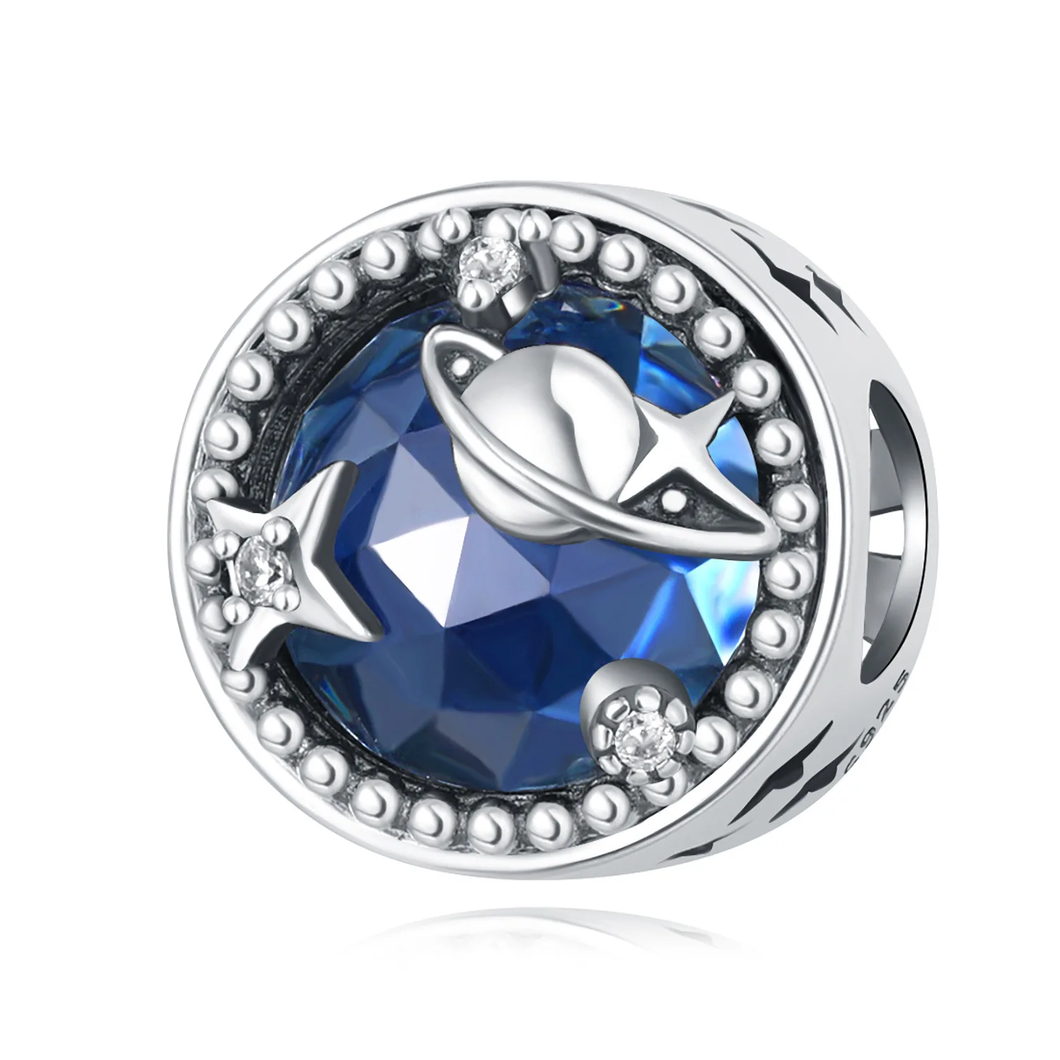 

Original 925 Sterling Silver Charms Luxury Blue Space Planet Beads Fit Bracelet Diy Women Making Delicate Gift Jewelry