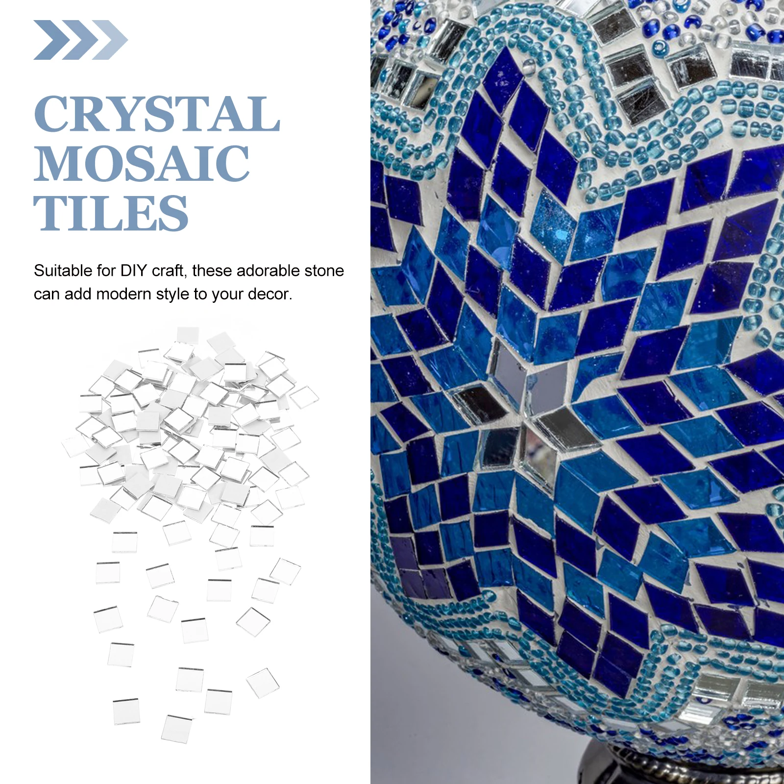 

300pcs Mosaic Tiles Self Adhesive Glass Mirror Pieces Home Decoration Crafts DIY Supplies Golden Color Triangular Shape