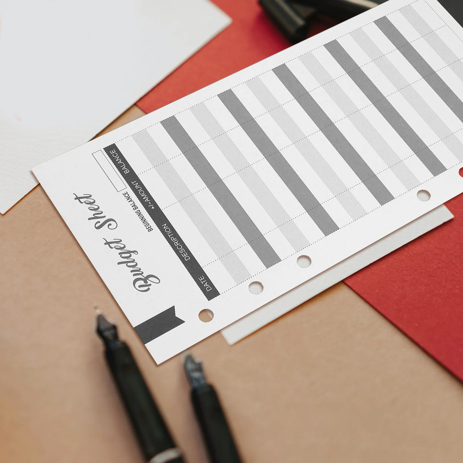 

60pcs Sheets Portable Daily Budget Planner Lightweight Expense Tracking Paper Financial Organizer Cash Envelope Tracker