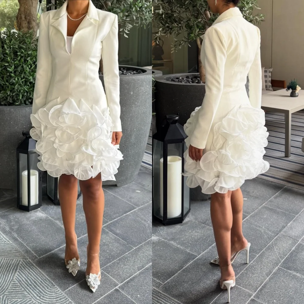 

Customized Modern Style Jersey Pleat Ruched A-line V-neck Knee Length Dresses Bespoke Occasion Dresses Sizes Available Fashion