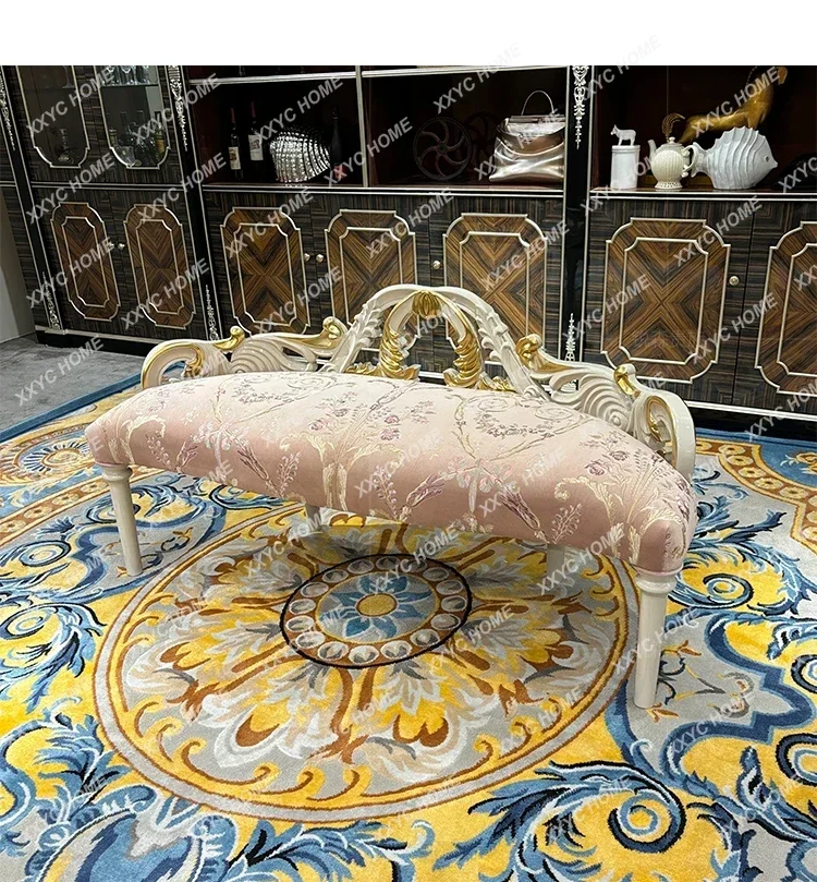 A end stool,  fabric beauty couch, new embroidered recliner, lazy chair, bedroom