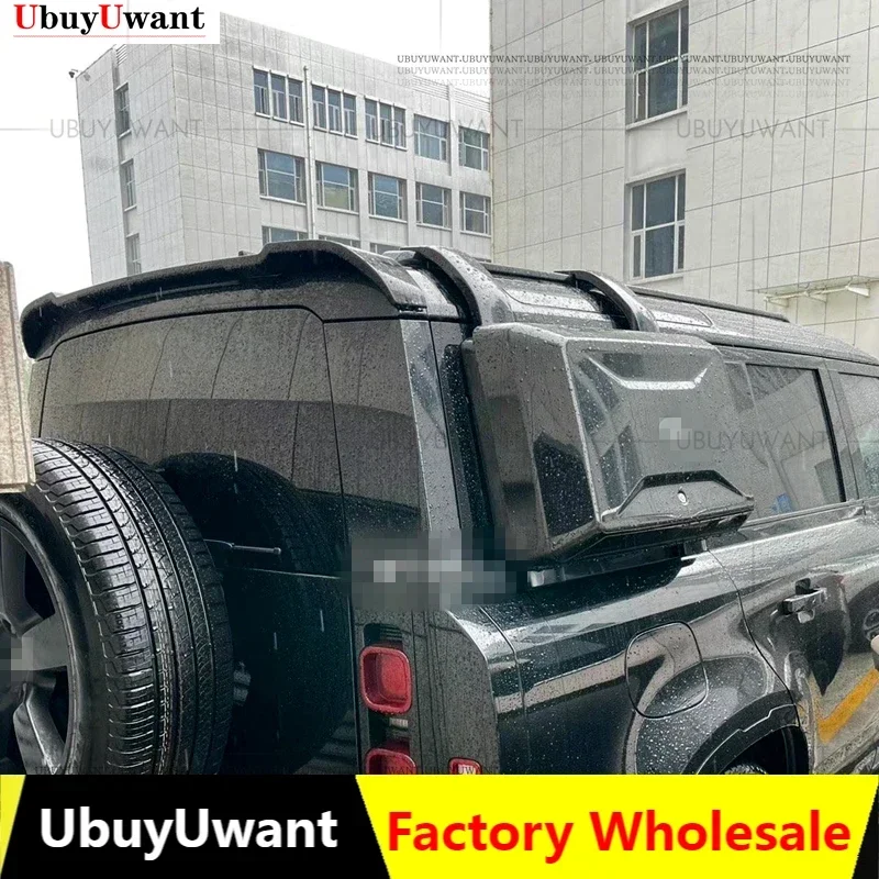 Rear Roof Trunk Lid Car Tuning Spoiler Wing For Land Rover Defender 90 110 2019 2020 2021 White Black Carbon Fiber Printing