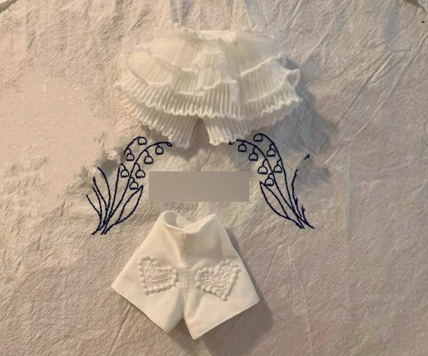 2025 2pcs lace French style Blythe Landoudou Top+shorts (Fit for azone,Pullip,Ob222426, Licca)