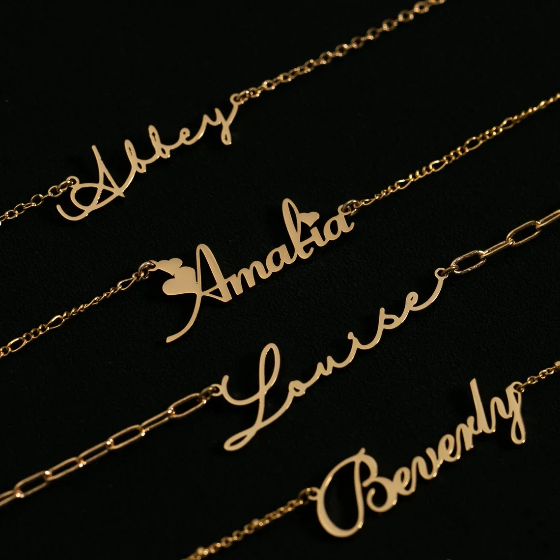 Custom Name Necklace For Women Any Chain with Name Font Gold Nameplate Necklace Best Friend Perfect Birthday Gift Choker