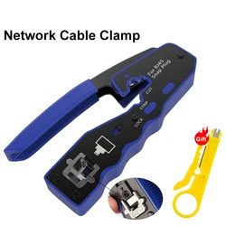 RJ45UTP Multifunctional Network Tool Ethernet Cable Through-hole Connector CAT5/6/7/8 Maintenance Installation Crimping Pliers