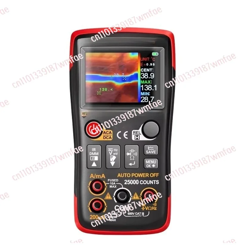 

AR01 Тепловизионный мультиметр USB Type-C Зарядка 1000 В 25000 отсчетов 250 МОм ЖК-дисплей TFT