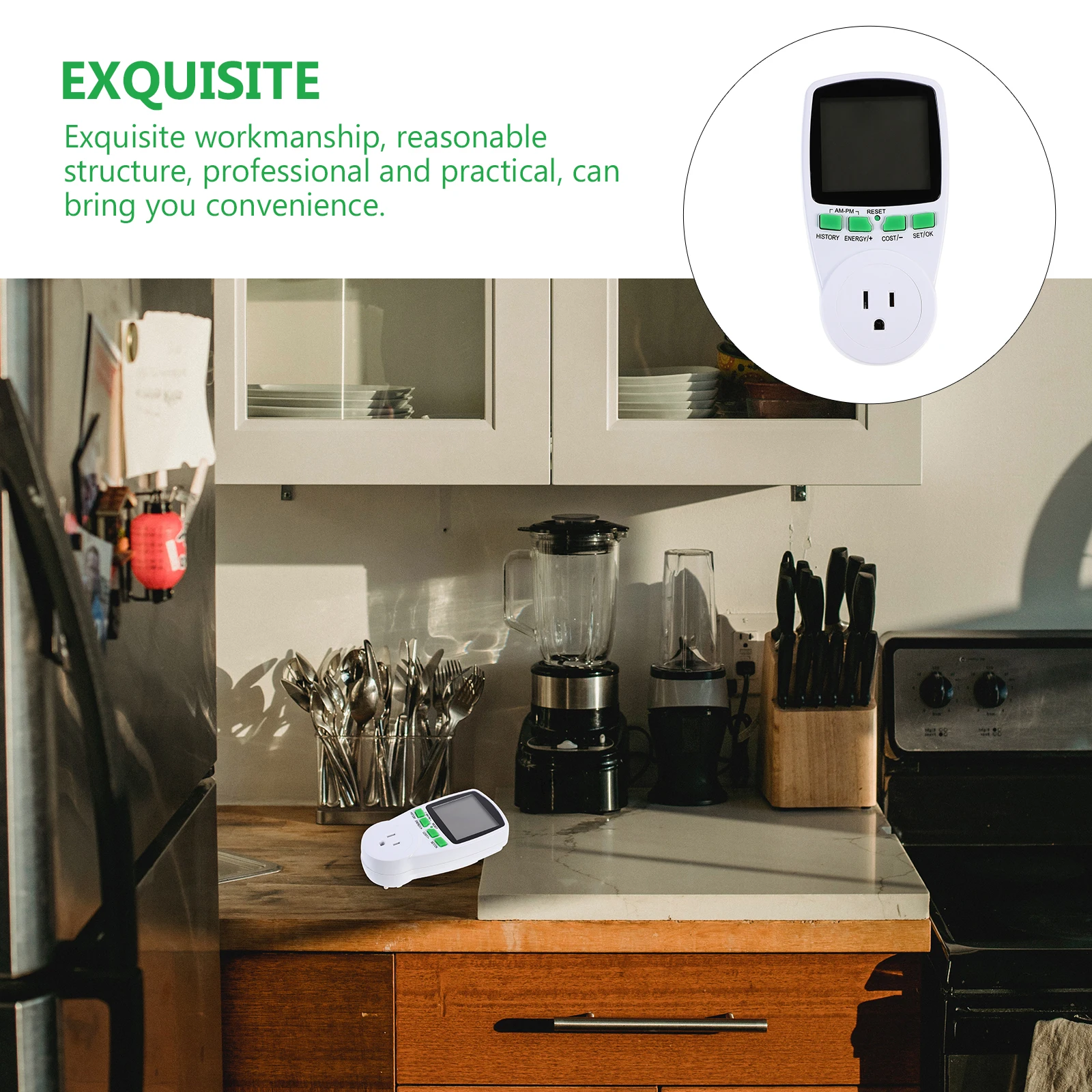 

-in Socket Power Meter Electrical Energy Monitor Us Plug Digital Wattmeter Voltage Tester Energy Usage Monitor