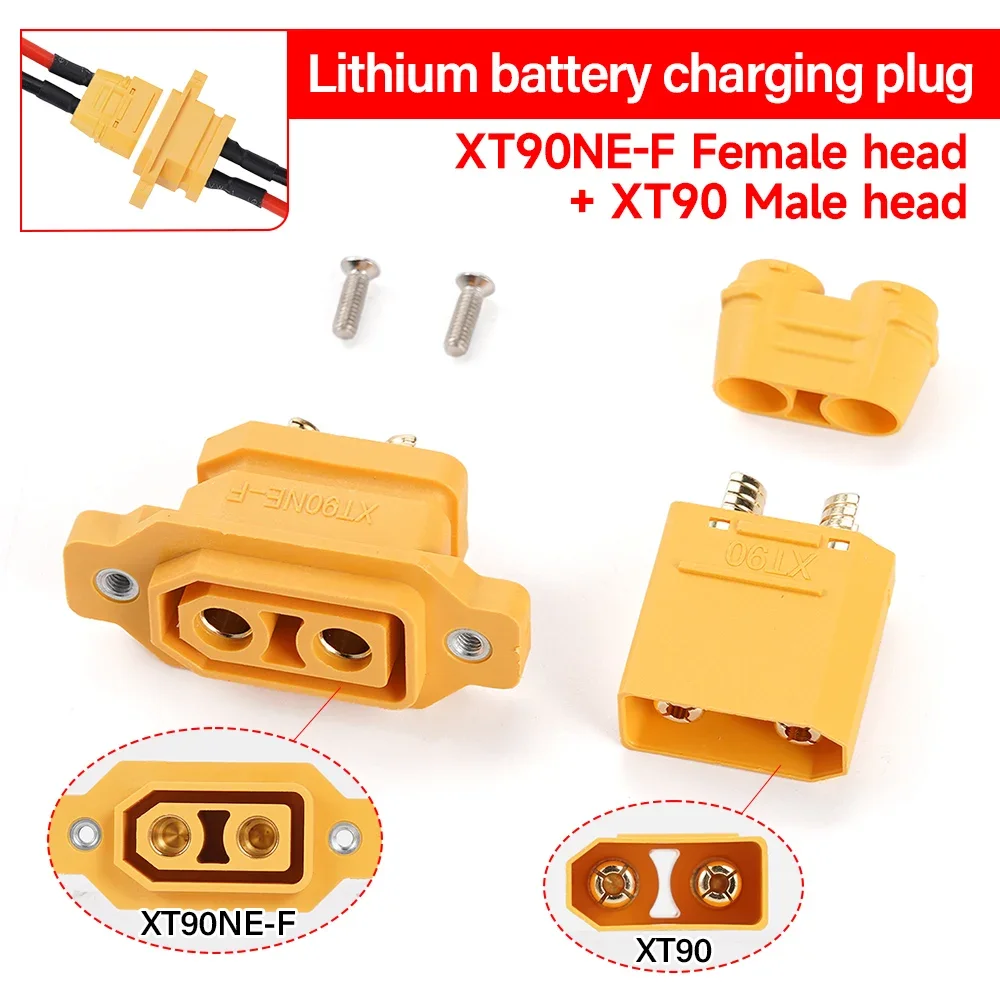 30A Xt90Ne-F Fix Male Female Xt90 Gold-Plated Model Airplane High Current Lithium Battery Charging Power Plug