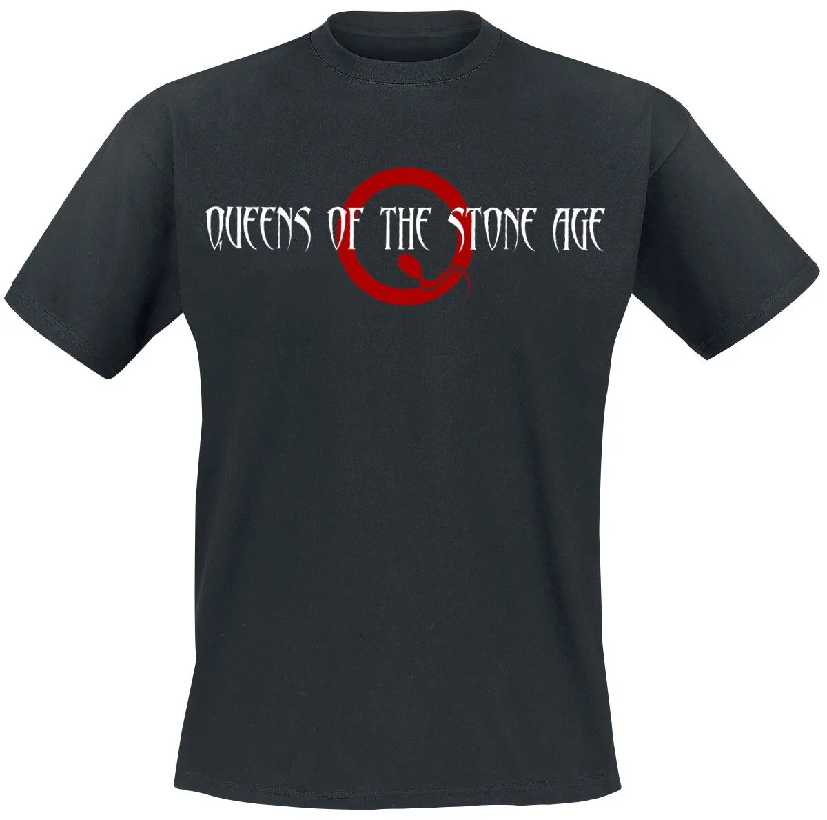 Camiseta clásica con logotipo de Queens of The Stone Age, camiseta de rock alternativo con estampado de símbolo O rojo, mercancía para fanáticos de la banda