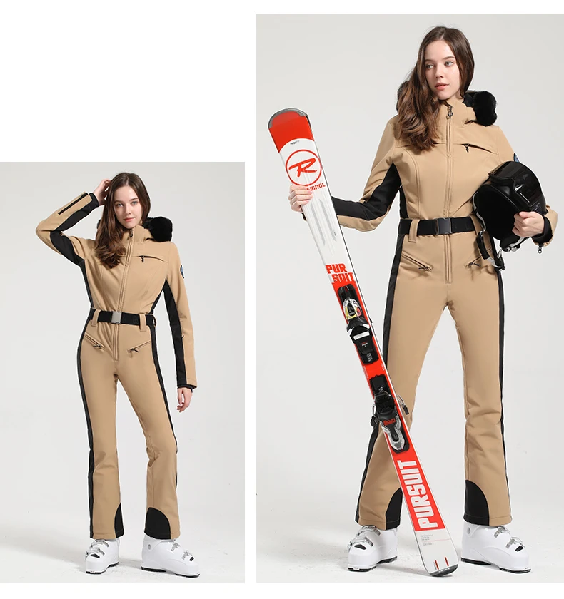 GSOU SCHNEE Einteiliger Skianzug Frauen Verdickung Snowboard Weibliche Overalls Winter Winddicht Wasserdicht Atmungsaktive Kleidung Skifahren – Detail 19
