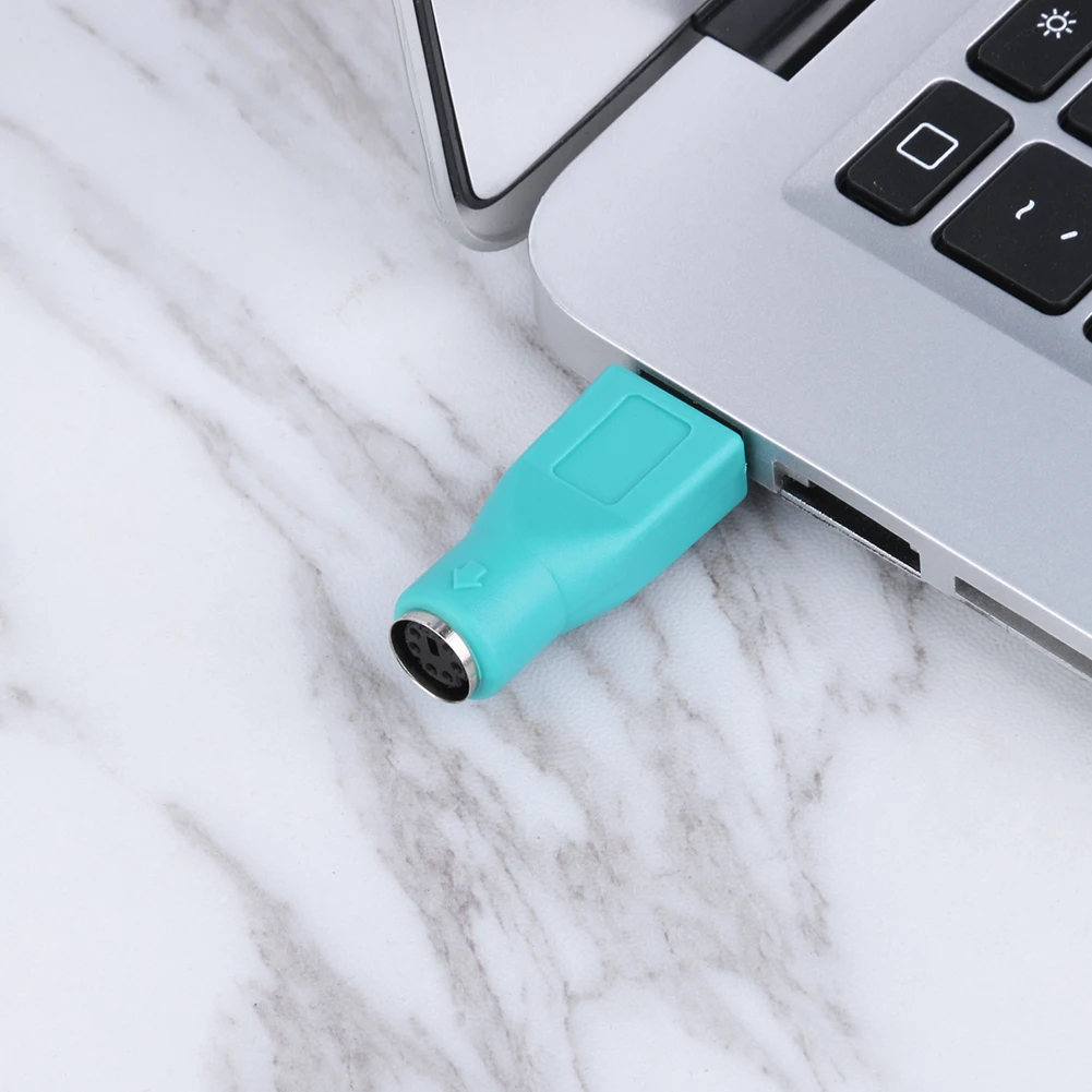 2pcs PS/2 Female to USB Male Adapters Converters for PC Keyboard Mouse Mice