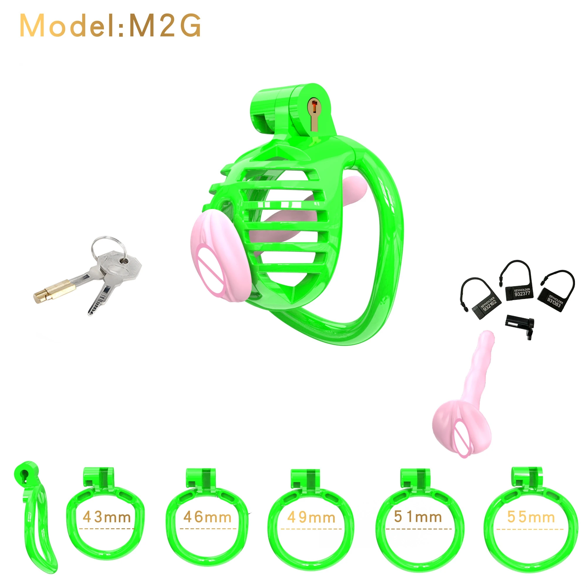 Cobra Chastity Cage with SM Catheter Male Urethral Sex Toys Penis Bondage Anti-Cheating Cock Cage with 5 Size Rings Gay Sex Toys