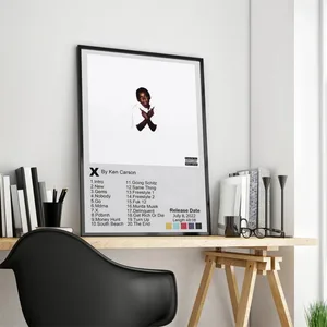 Rahmen auf dem Bildschirm für Wall Art Room Decor, Popsänger, Ken Carson Ein großartiges Chaos, Hip -Hop -Rapper, Musikalbum Cover -Projekt, 2023 8 Hauptverkaufs -Rucksack -Chaos - №7