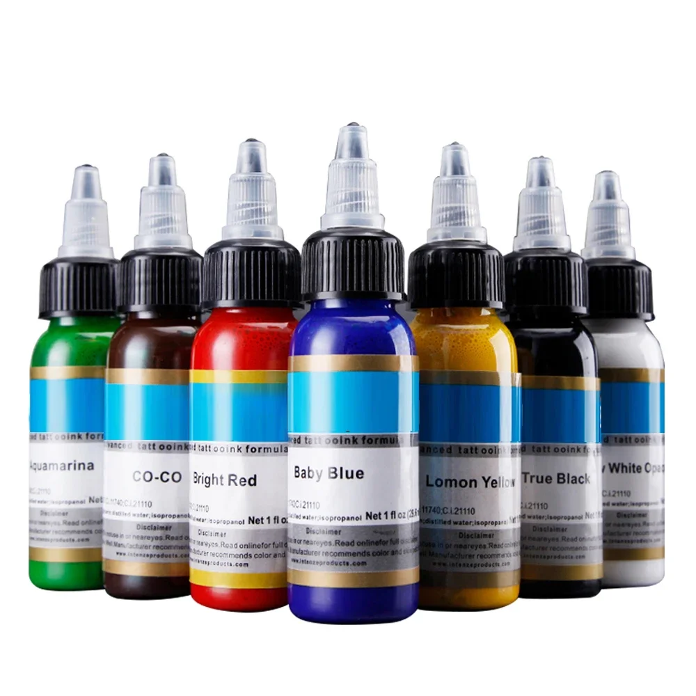 Tinta de Tatuagem Semi-Permanente, Body Beauty Art, Tintas Microblading, Pigmentos Sobrancelha, Micropigmentação, 14 Cores, 30ml