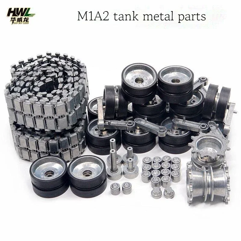 M1A2 Tank 3918-1 1/16 Tiger Tank Model Full Vehicle Accessories Metal Track Road Wheel Metal Rocker Accessories