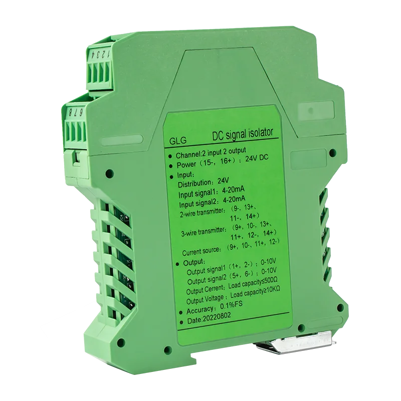 Signal Isolator Current Transmitter 2 In 2 Out Channel 4-20mA 0-10V 0-5V Converter Isolator Analog Signal Isolator